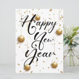 Cartão de Férias de Ano Novo Feliz