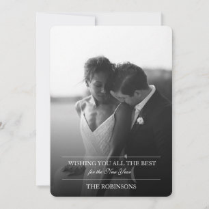 Cartão de Férias de Ano NOVO Simples Elegante com 