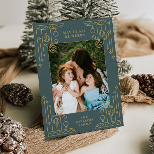 Cartão de Férias de Arte de Natal com Arte de Linh