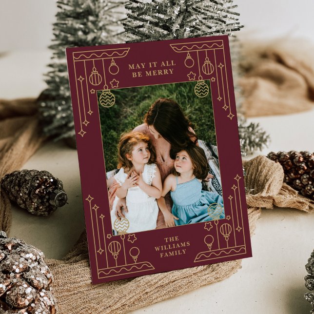 Cartão de Férias de Arte de Natal com Arte de Linh (Criador carregado)