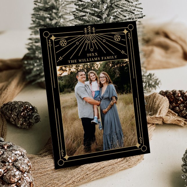 Cartão de Férias de Arte de Natal com Arte de Linh (Criador carregado)