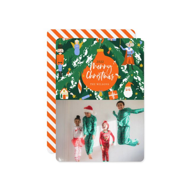 Cartão de Férias de Árvore de Natal do Nutcracker (Frente/Verso In Situ)