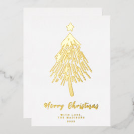 Cartão de Férias de Árvore de Natal Minimalista