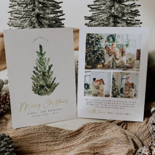 Cartão de Férias de Árvore de Natal Moderno