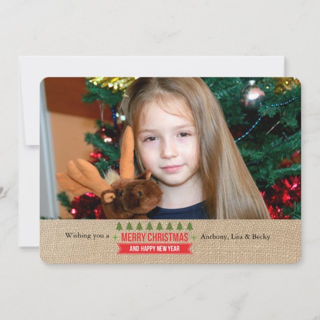 Cartão de Férias de Árvores de Natal (Frente)