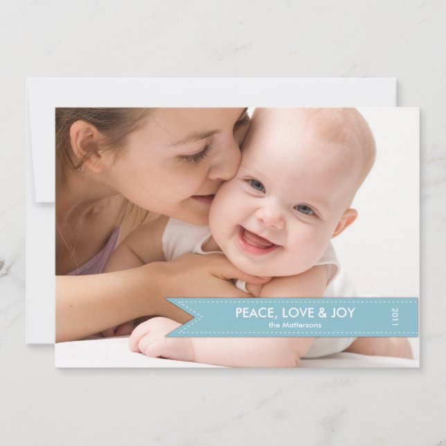 Cartão de Férias de Banner Simples (Frente)