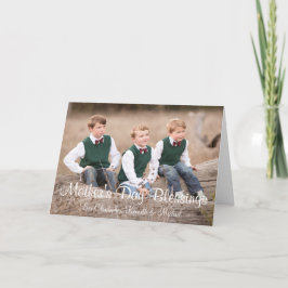 Cartão de Férias de Blessings para dias de as mães