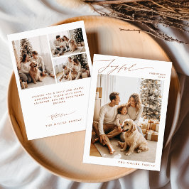 Cartão de Férias de Cão de Pet de Natal da Família