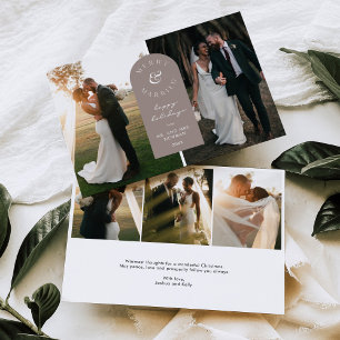 Cartão de Férias de Casamento e feliz