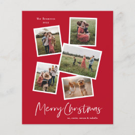 Cartão de Férias de Colagem de Foto Feliz Natal