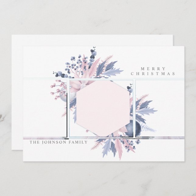 Cartão de férias de Colagem de Fotografias do Past (Frente/Verso)