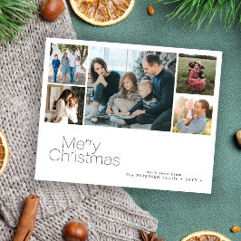Cartão de férias de colagem de fotos de Natal 5
