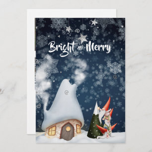 Cartão de Férias de Colagem de Fotos do Gnomo Nata