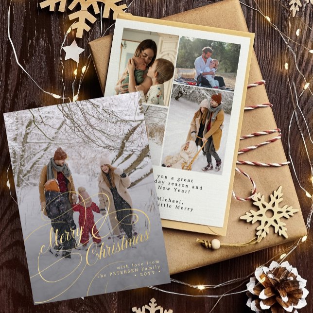 Cartão de férias de colagem de fotos do guião Feli (Criador carregado)