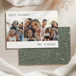 Cartão de Férias de Colagem de Fotos Moderno Sage<br><div class="desc">Espalhe alegria natalina com estilo com nosso deslumbrante Cartão de Natal Sage Modern Photo Collage com Neve! Este cartão de foto lindamente projetado é a maneira perfeita de compartilhar suas memórias de Natal preciosas com amigos e familiares. Com uma estética limpa e minimalista, este cartão complementa perfeitamente qualquer decoração, tornando-se...</div>