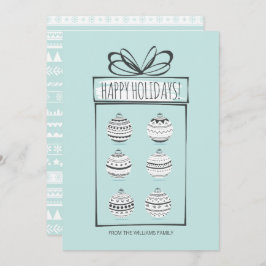 Cartão de Férias de enfeites de natal