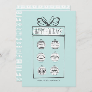 Cartão de Férias de enfeites de natal