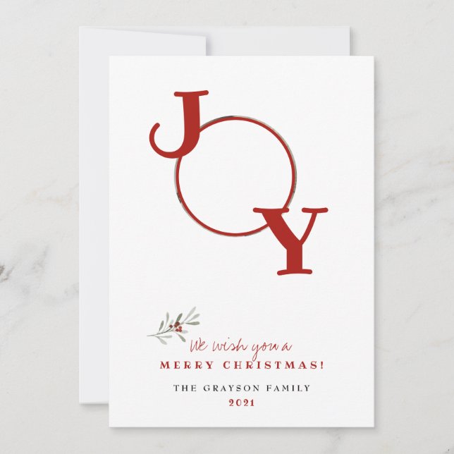 Cartão de Férias de Feliz Natal (Frente)