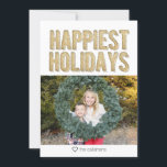 Cartão de Férias de Férias de Férias de Férias Dou<br><div class="desc">Cartões de foto de Natal moderno bonito.</div>