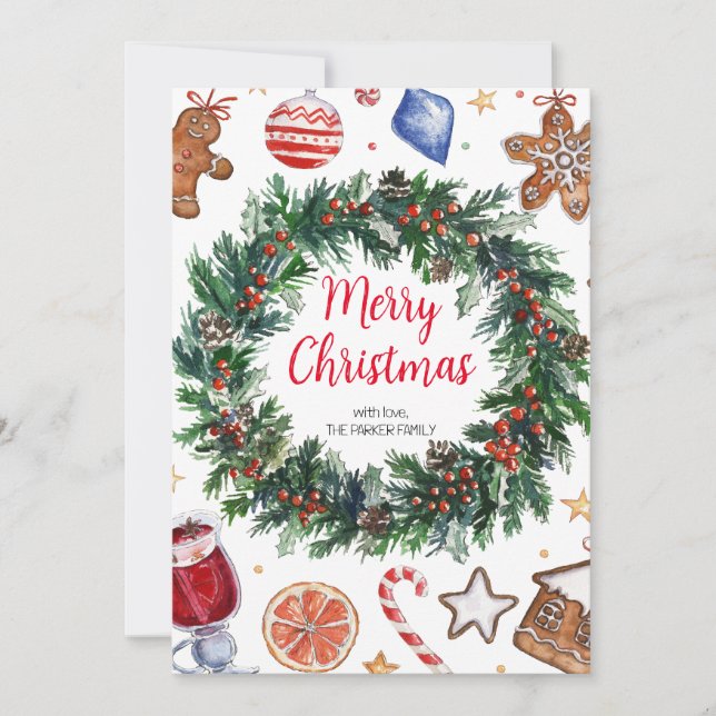 Cartão de Férias de Férias de Natal (Frente)