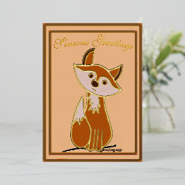 Cartão de Férias de Folha de Figs Saudações de Tem