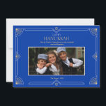 Cartão de Férias de Foto do Hanukkah Feliz<br><div class="desc">Envie saudações de Hanukkah junto com uma foto favorita com este cartão de férias elegante. (Foto por wirestock no Freepik). O cartão é fácil de personalizar com sua redação, fonte e cor da fonte. Não é exatamente o que você está procurando? Todos os nossos produtos podem ser personalizados para atender...</div>