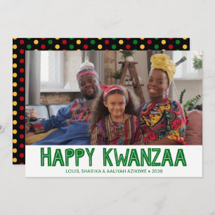 Cartão de Férias de Foto do Kwanzaa Feliz