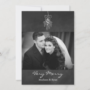 Cartão de Férias de Foto Mistletoe