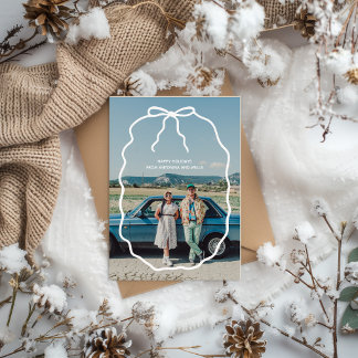 Cartão de Férias de Foto Personalizado com Arco De
