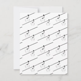 Cartão de férias de gondolas preto.