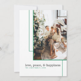 Cartão de Férias de Linha Verde Simples