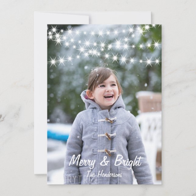 Cartão de Férias de Luz de Natal (Frente)