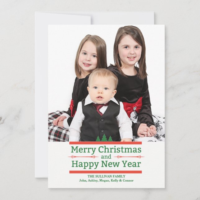 Cartão de Férias de Mensagem de Feriado (Frente)