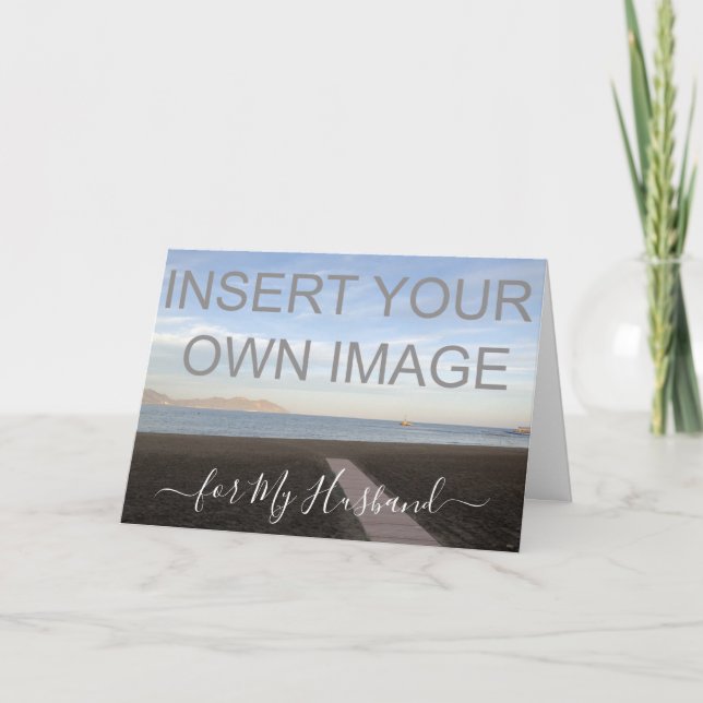 Cartão de Férias de Namorados Felizes para Marido  (Frente)