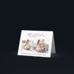 Cartão de Férias de Natal, agradecido e abençoado<br><div class="desc">Cartão de Natal de multifoto agradecido e abençoado. Com a aquarela na cena de inverno.</div>