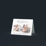 Cartão de Férias de Natal, agradecido e abençoado<br><div class="desc">Cartão de Natal de multifoto agradecido e abençoado. Com a aquarela na cena de inverno.</div>