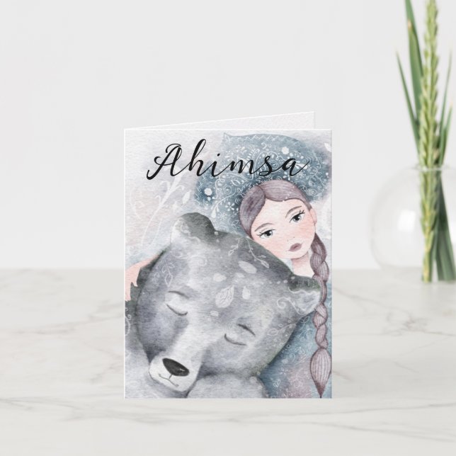 Cartão de Férias de Natal Ahimsa (Frente)