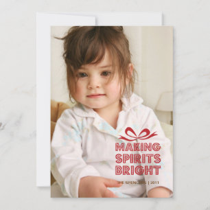 Cartão de Férias de Natal da Caixa de Presente