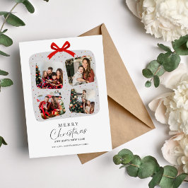 Cartão de Férias de Natal da Família Minimalista