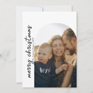 Cartão de Férias de Natal da Família Modern Arch