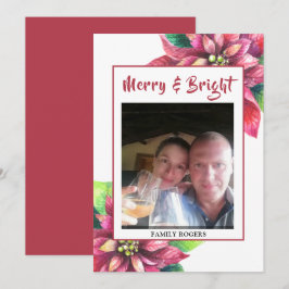 Cartão de Férias de Natal da Red Poinsettia