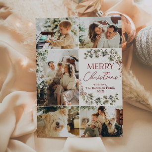 Cartão de Férias de Natal de 5 Fotos Modernas