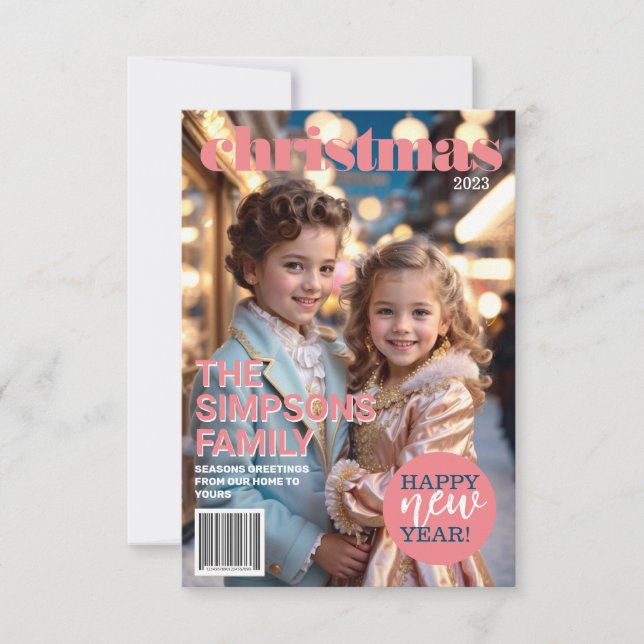 Cartão de Férias de Natal de Cobrir de Revista Úni (Frente)