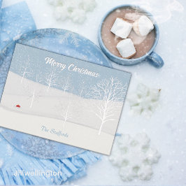 Cartão de Férias de Natal de Floresta Encantado