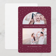 Cartão de Férias de Natal de Grama de Neve Globe