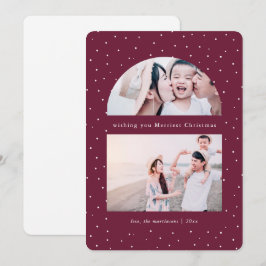 Cartão de Férias de Natal de Grama de Neve Globe