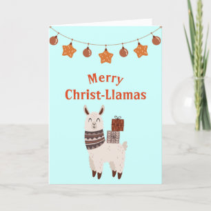 Cartão de Férias de Natal de Lama Cute