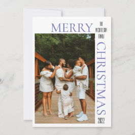 Cartão de Férias de Natal de Merry Roxo Moderno