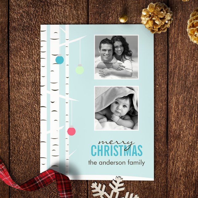 Cartão de Férias de Natal de Pássaro de inverno (Criador carregado)