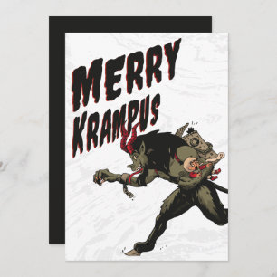 Cartão de Férias de Natal do Krampus feliz